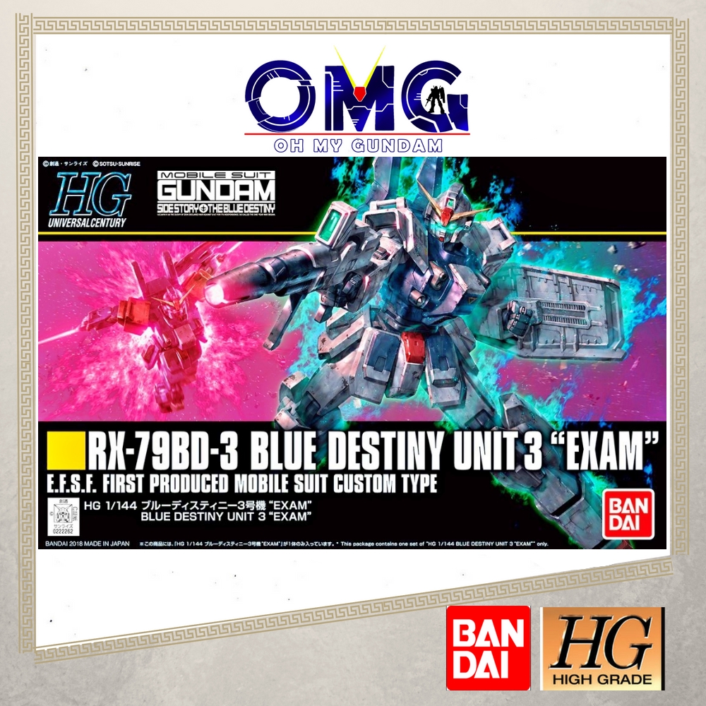 Bandai Hguc Blue Destiny Unit 3 Exam Hg Destiny Blue Destiny Unit 3 Exam Blue Destiny Unit Three 1 14 Gundam Omg Shopee Malaysia