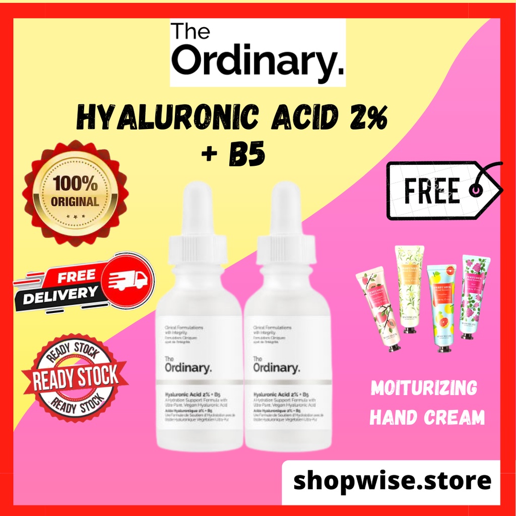 ⭐️The Ordinary⭐️Hyaluronic Acid 2% + B5 30ml Ready Stock Best Seller Serum skincare beauty free gift discount