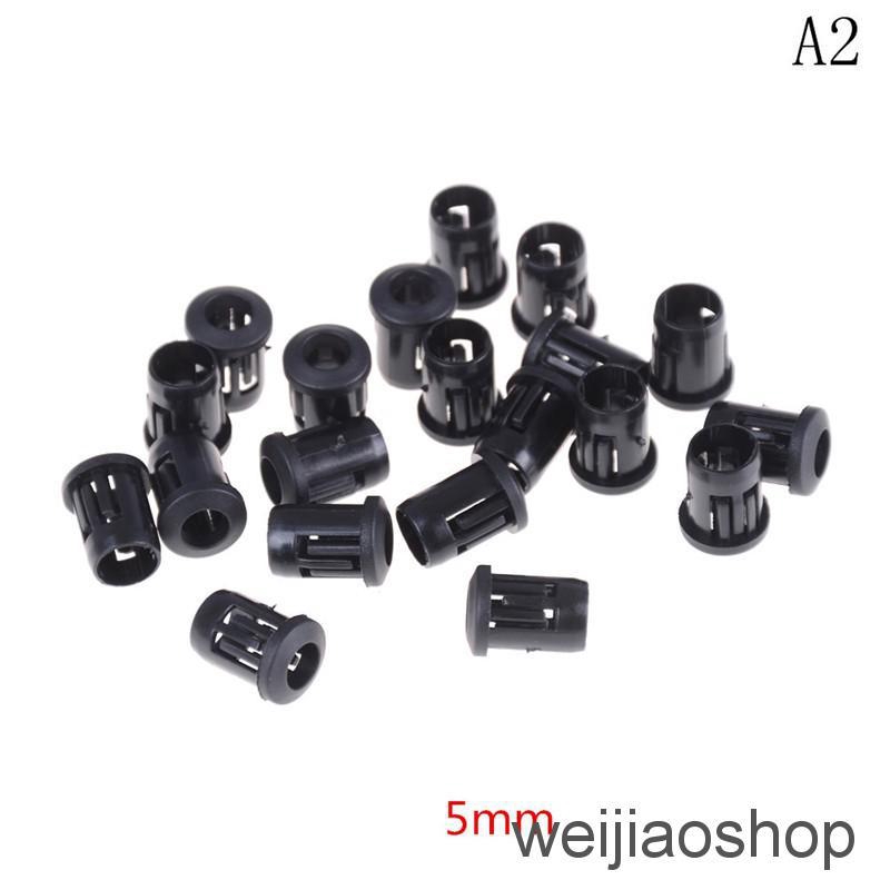 20PCS 3//5//8//10mm LED Plastic Lamp LED Diode Holder Black Clip Bezel Mount ^F