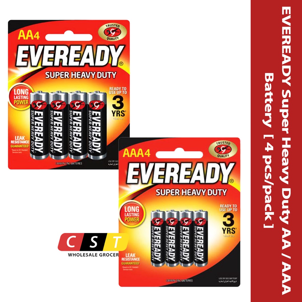 Eveready Super Heavy Duty Aa Aaa Battery 4 Pcspack Shopee Malaysia 9375