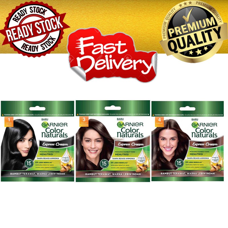 garnier hair colour Garnier Color Naturals Hitam Alami / Coklat