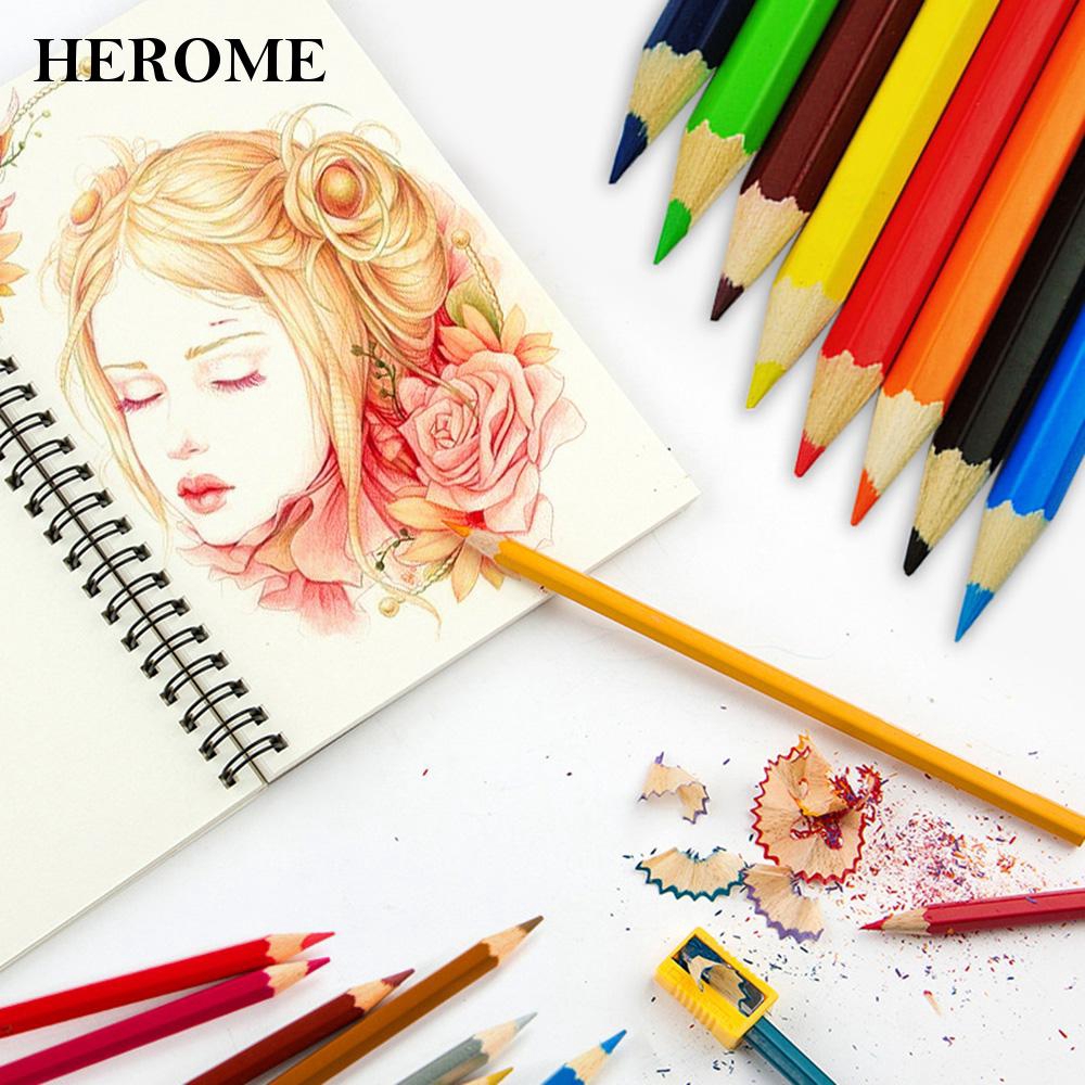 Herome 12 Colors Colored Pencils Set For Office School Supplies Crayon Stationery Art Tools Pencils Set For Drawing Cute Shopee Malaysia - pencils pens red drawing sharp crayon paint roblox
