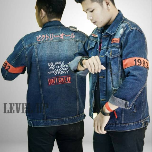 jaket jeans full patch