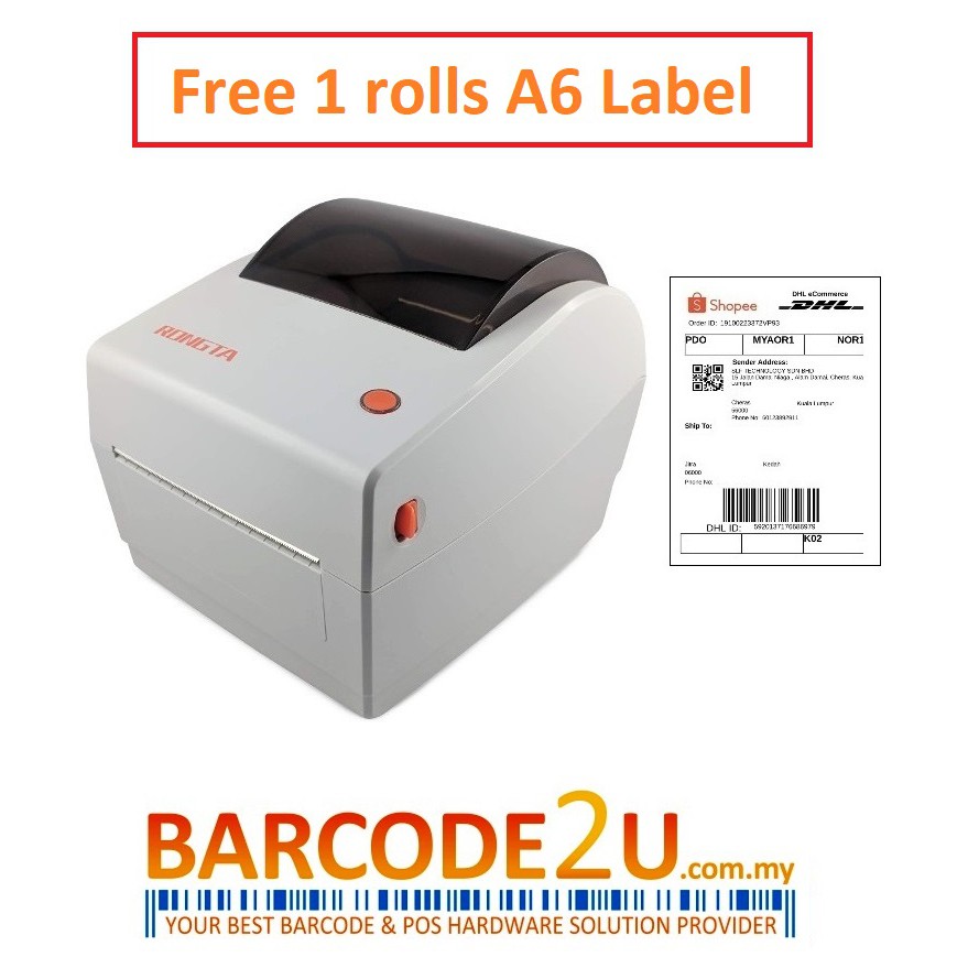 Rongta RP410 Direct Thermal A6 Label Printer Shopee Malaysia