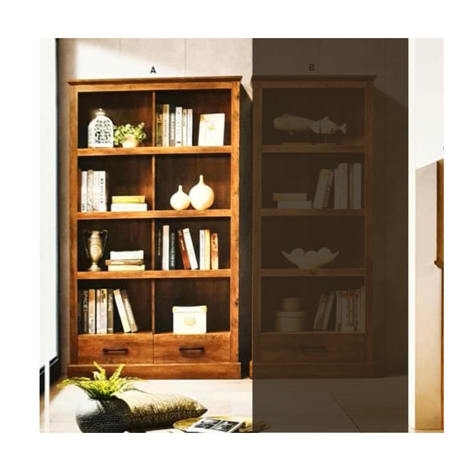 Open Book Shelf 4 Layer Display Rack with 2 Drawers (Ready Stock ...