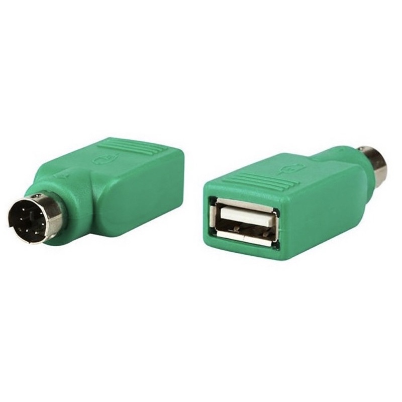 PS/2 / PS2 Male to USB Female Adapter Converter For Mouse And Keyboard