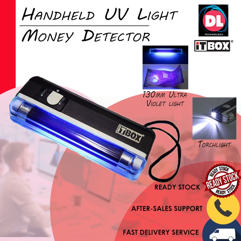 Handheld UV Light Bank Note Money Detector Portable Note Detector