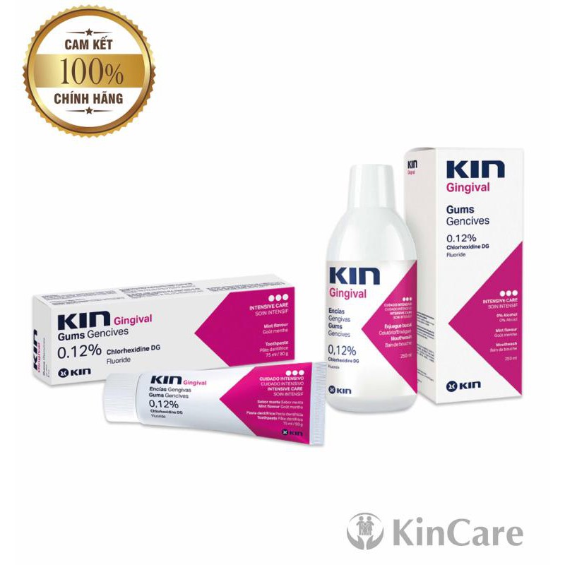 Combo Kin Gingival Toothpaste and Mouthwash for gingivitis, periodontal