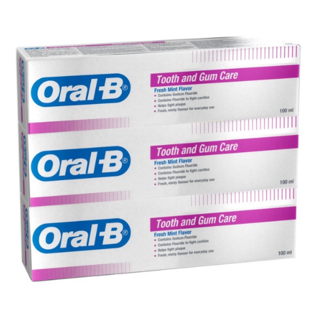OralB Tooth and Gum Care Toothpaste Fresh Mint 100ml x 3 Shopee