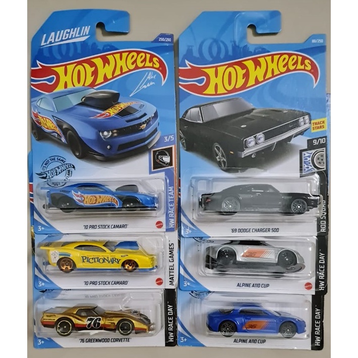 Hot Wheels Alpine - Pro Stock Camaro - Greenwood - Dodge Charger ...