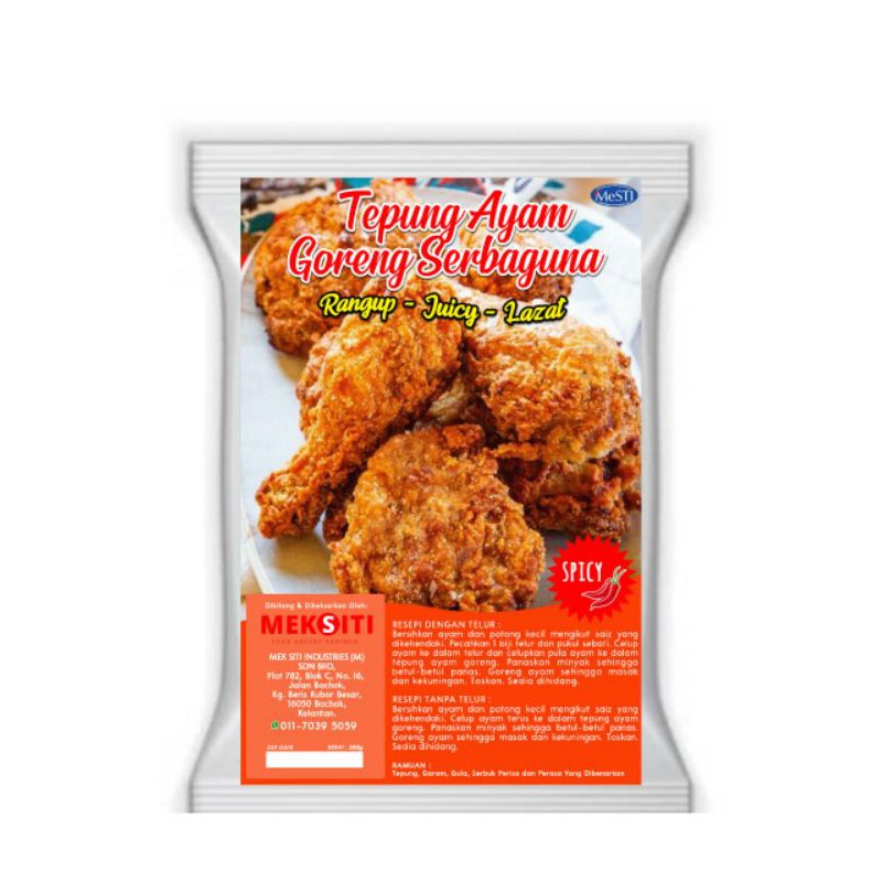 Tepung Ayam Goreng Serbaguna Spicy Shopee Malaysia