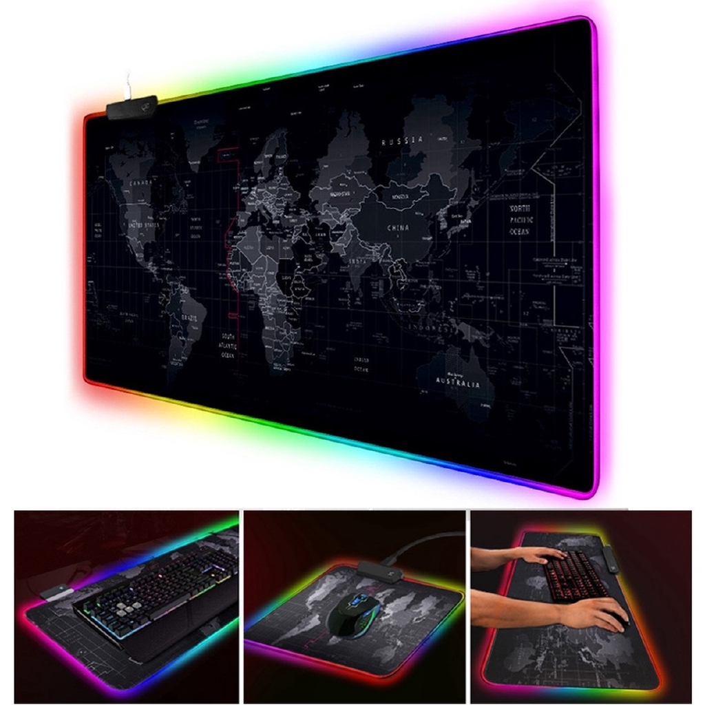 Ship Fast Gaming Mouse Pad Led Rgb Large Mouse Pad Gamer Big Mouse Mat Computer Mousepad Backlight Xxl Surface Mause Pad Keyboard Desk Mat Shopee Malaysia