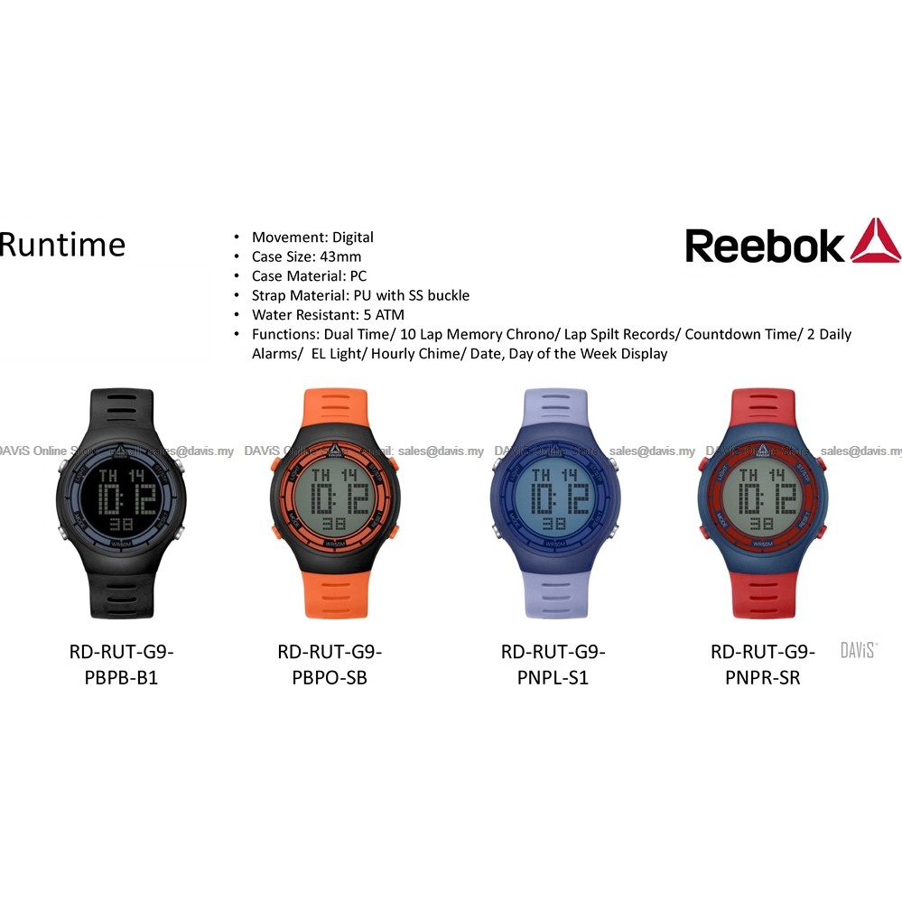 reebok watch digital