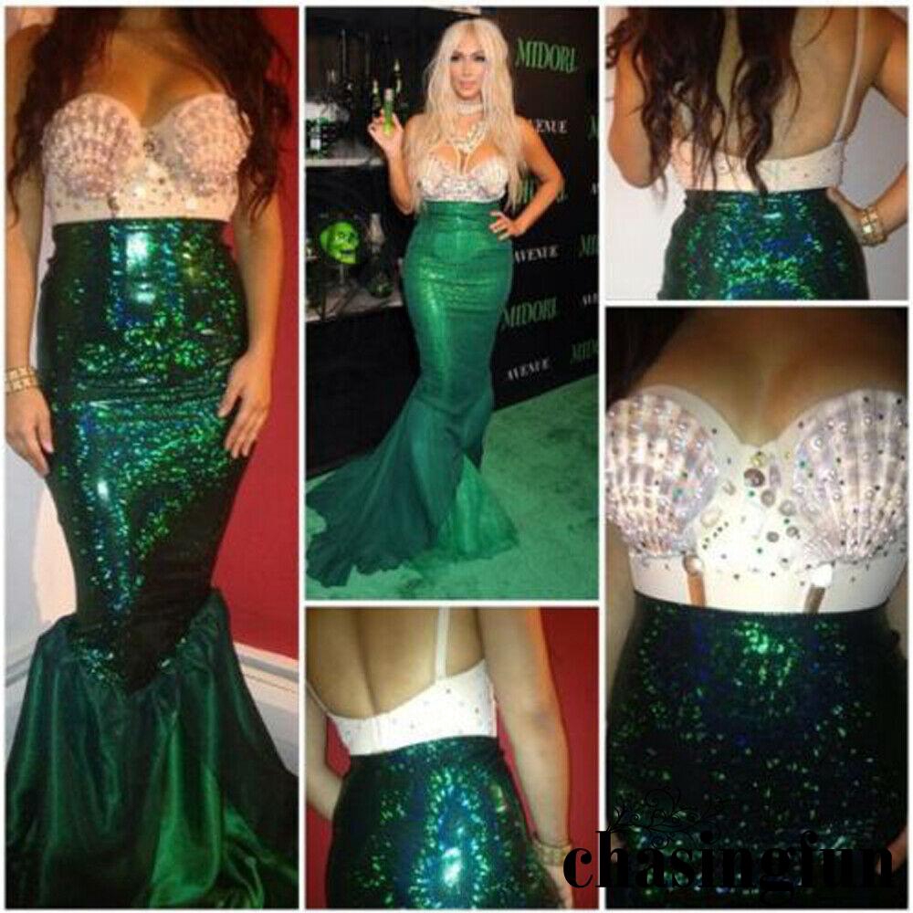 Womens Adult Mermaid Tail Full Skirt Party Maxi Fancy Dress Cosplay |  Shopee Malaysia