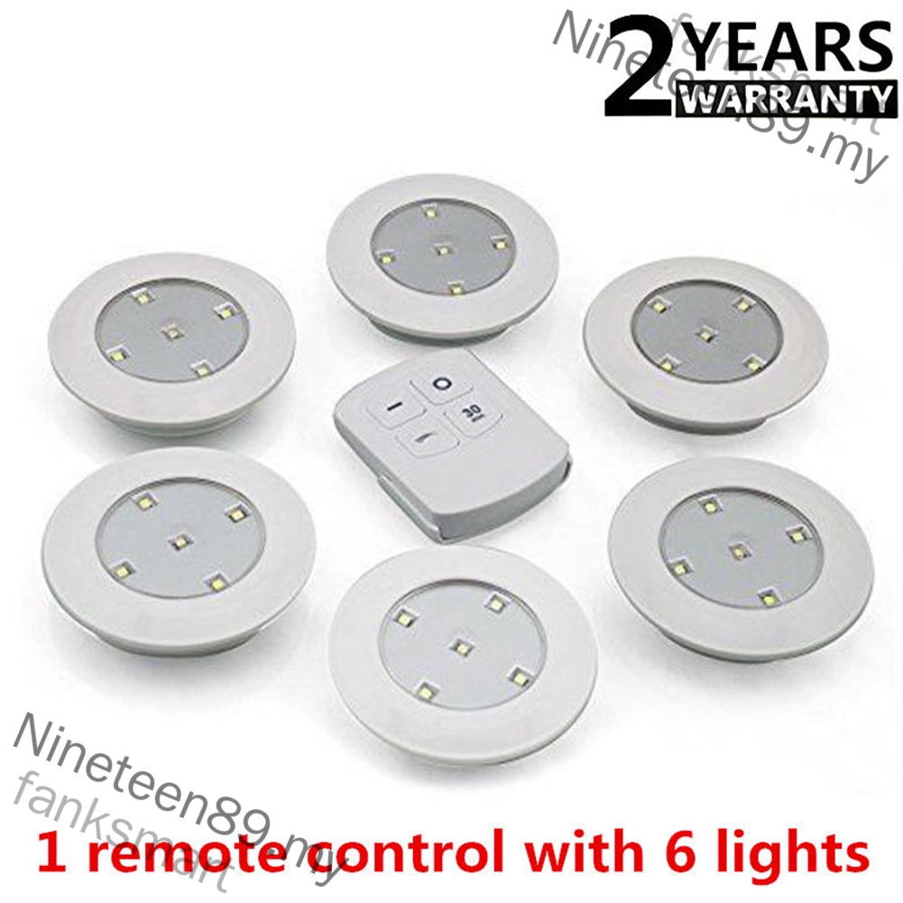 Fanksmart 6pcs Led Wireless Kitchen Counter Under Cabinet Closets