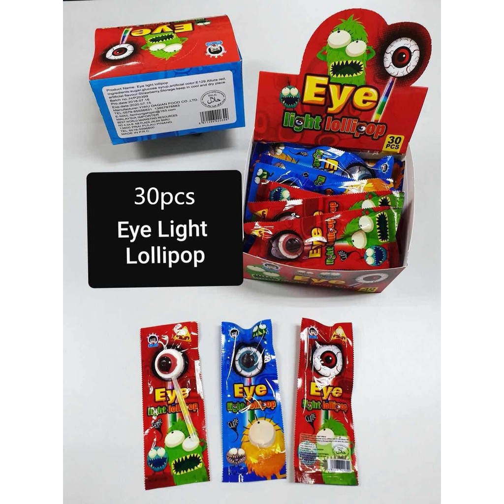 EYE LIGHT LOLLIPOP CANDY 30PCS HALAL FRUITY Shopee Malaysia