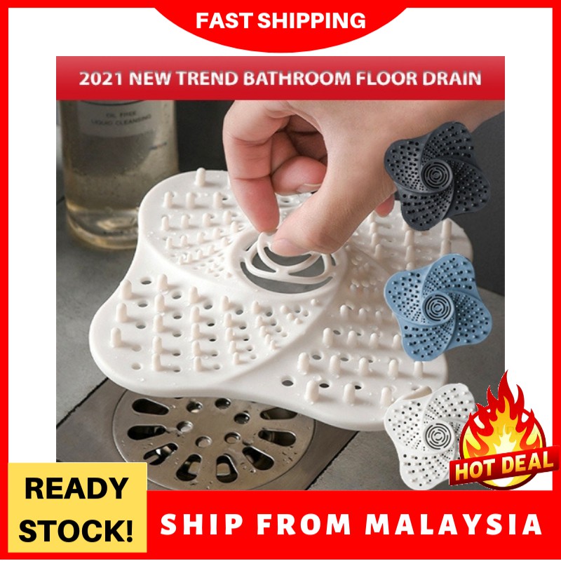 New Trend Bathroom Floor Drain Hair Filter Handle Design Sewer Drain Silicone Bottom Suction Cup