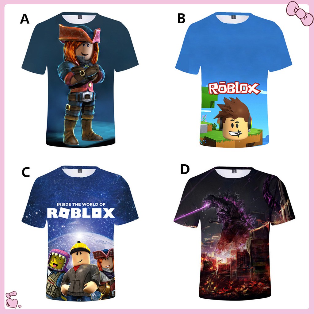 Roblox Baby Kids Boys Clothing Tees 3d Digital Pattern Summer Short Sleeve T Shirt Casual Tops Children S T Shirt Shopee Malaysia - boys 8 20 roblox ready set build tee products tees