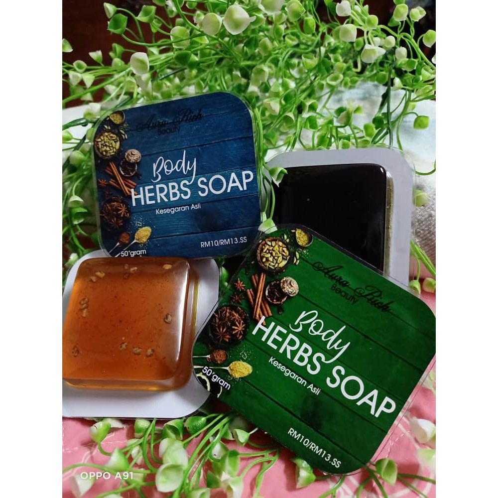 aura rich body herbs soap