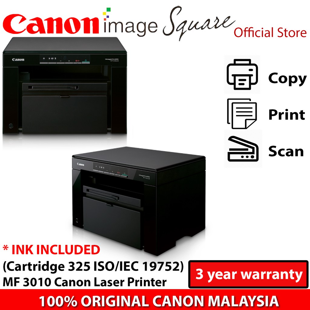 Canon Mf3010 Imageclass Laser Aio Monochrome Printer 100 Original Canon Malaysia Shopee 7915