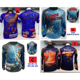 Fishing Short/LONG Sleeve jersey / Baju Pancing Udang Lengan Pendek/Panjang (Jenggo Hunter) [READY STOCK]