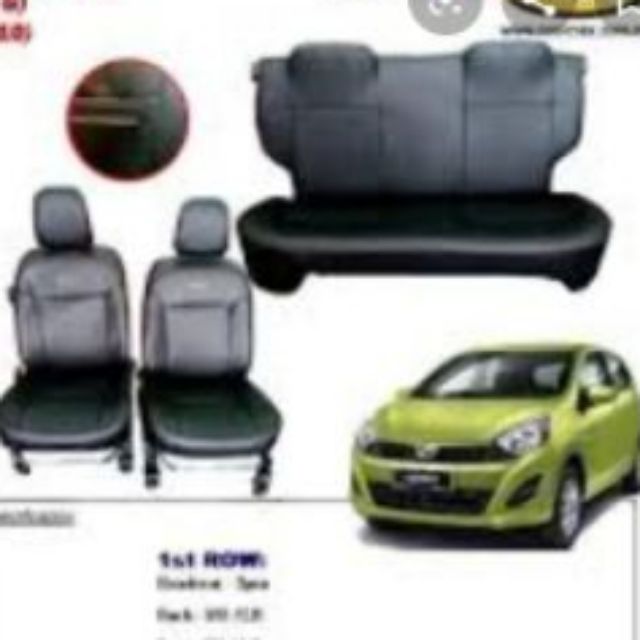 Perodua axia E/G spec cool leather cushion car seat full 