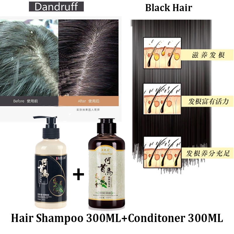 Polygonum Multiflorum Shampoo Conditioner White Hair Naturally