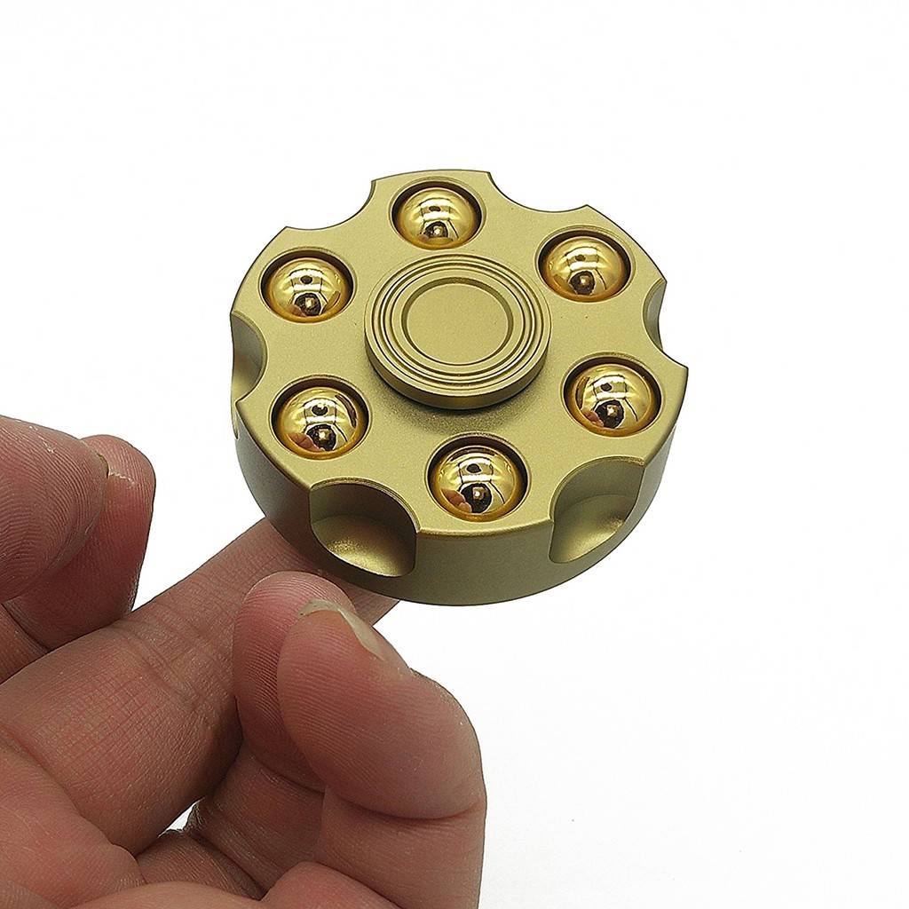Revolver Bullets Hand Spinner Fidget Toy EDC ADHD Focus Ultra High Speed Bearing 