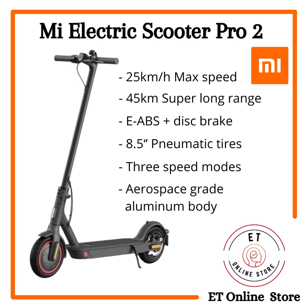 Mi Electric Scooter, Pro 2, Max Speed 25km/h, 600W powerful motor, Global  Version | Shopee Malaysia