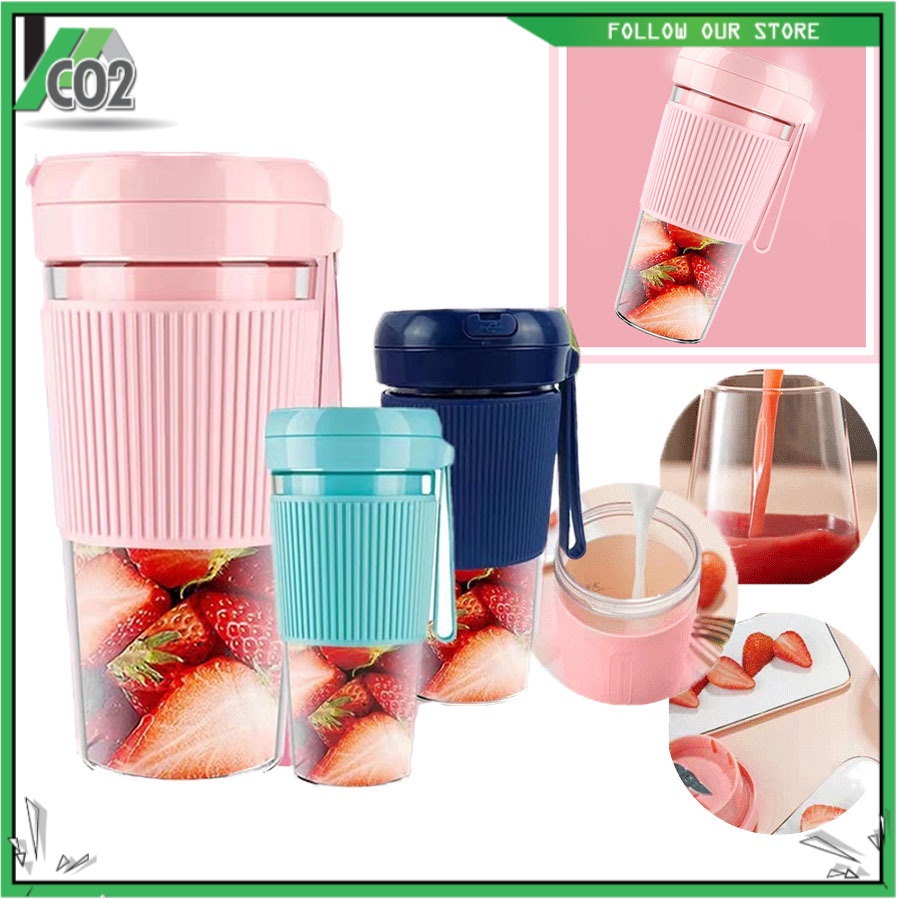 4 Blades Portable Electric Fruit Juicer Cup Bottle Mixer Rechargeable Juice Ice Blended Juice Blender Maker