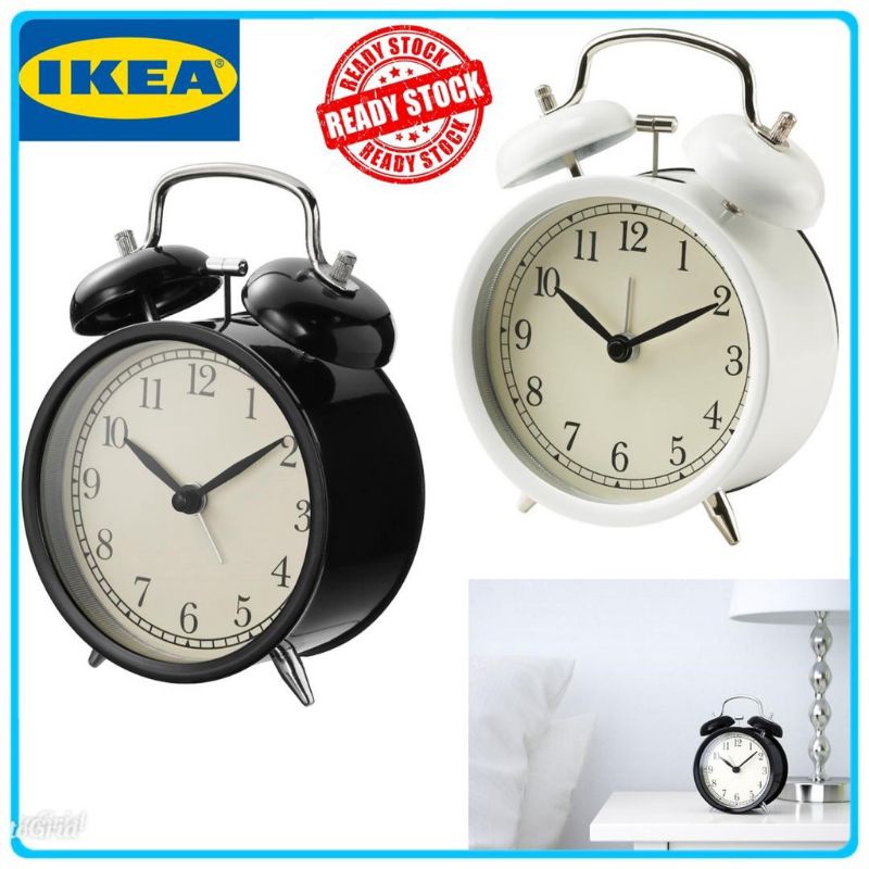 **IKEA**DEKAD ALARM CLOCK (BLACK/WHITE) Shopee Malaysia