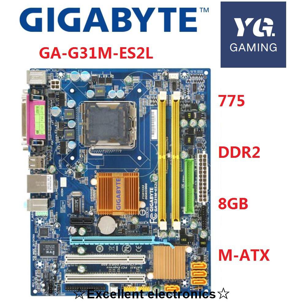 Gigabyte Ga G31m Es2c Desktop Motherboard G31 Socket Lga 775 For Core 2 Pentiumd Ddr2 4g Used G31m Es2l Mainboard Shopee Malaysia