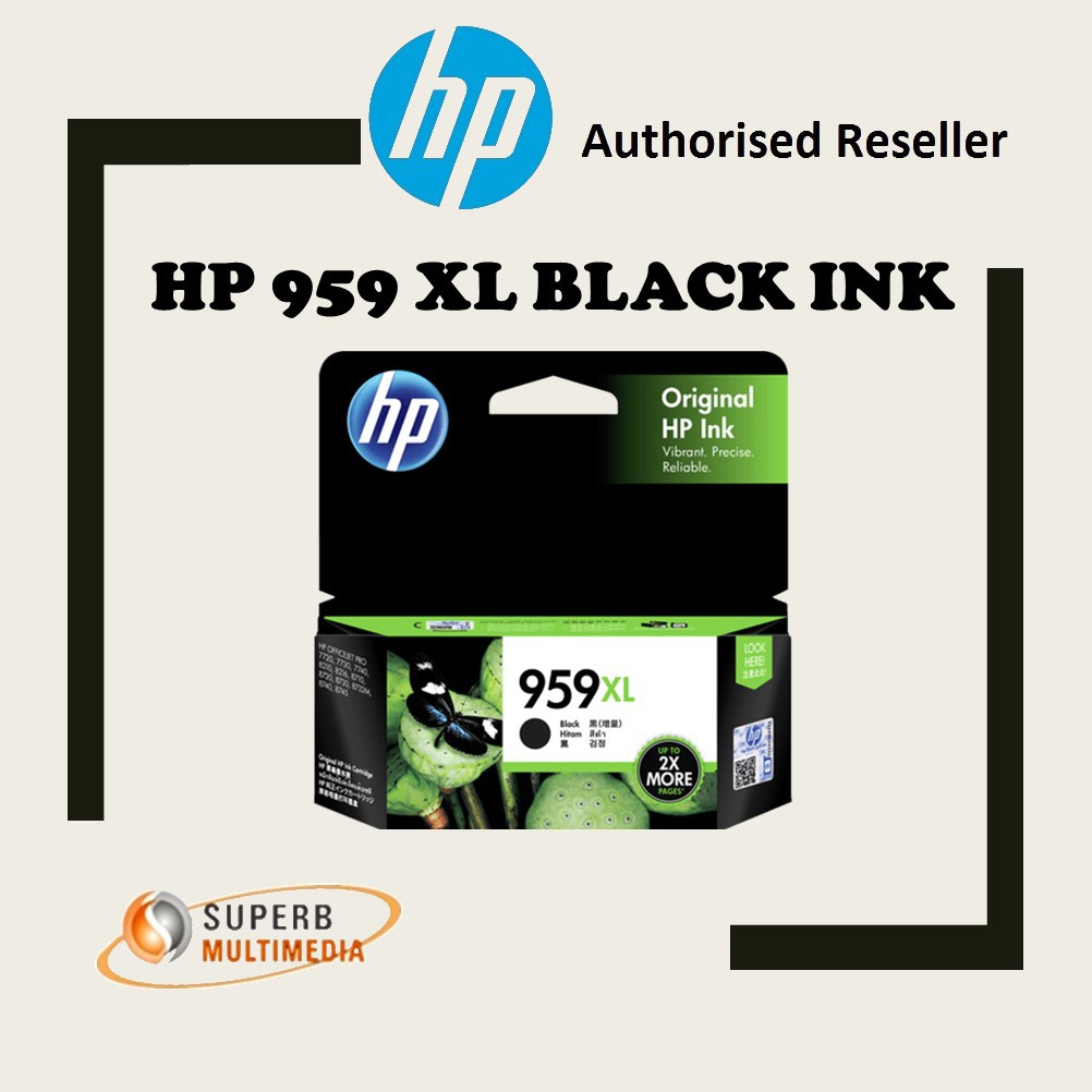 HP 959XL High Yield Black Original Ink Cartridge (L0R42AA) Shopee