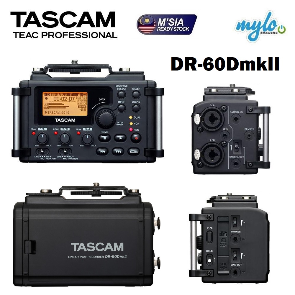 Tascam DR60DmkII 4Input / 4Track Multitrack Field Recorder Shopee