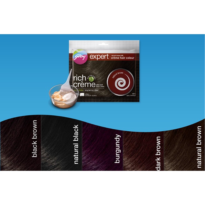 Godrej Expert Rich Creme Hair Color Dark Brown 20gm x Pack of 3 | Shopee  Malaysia