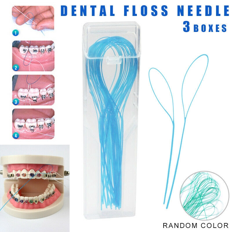 105 Dental Floss Threaders 3 Packs of 35 Great for Bridgework Crowns