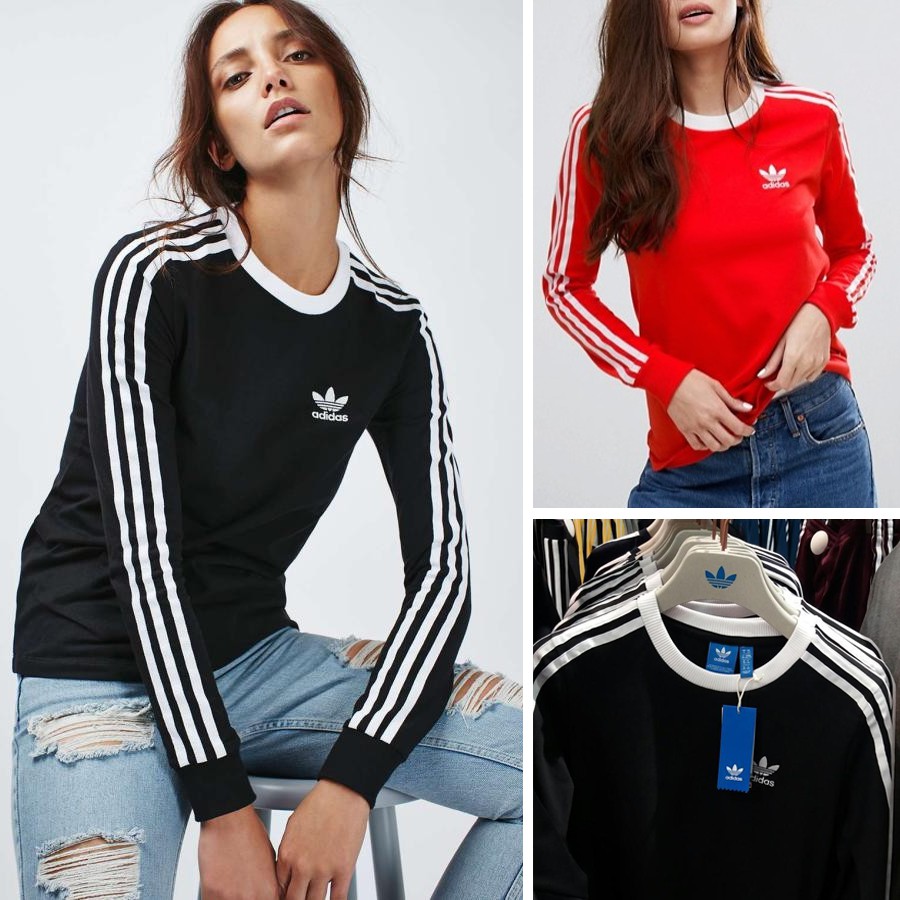 adidas trefoil long sleeve tee