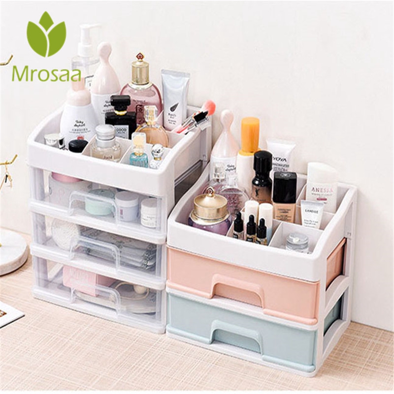 Plastic Cosmetic Drawer Makeup Organizer Makeup Storage Box