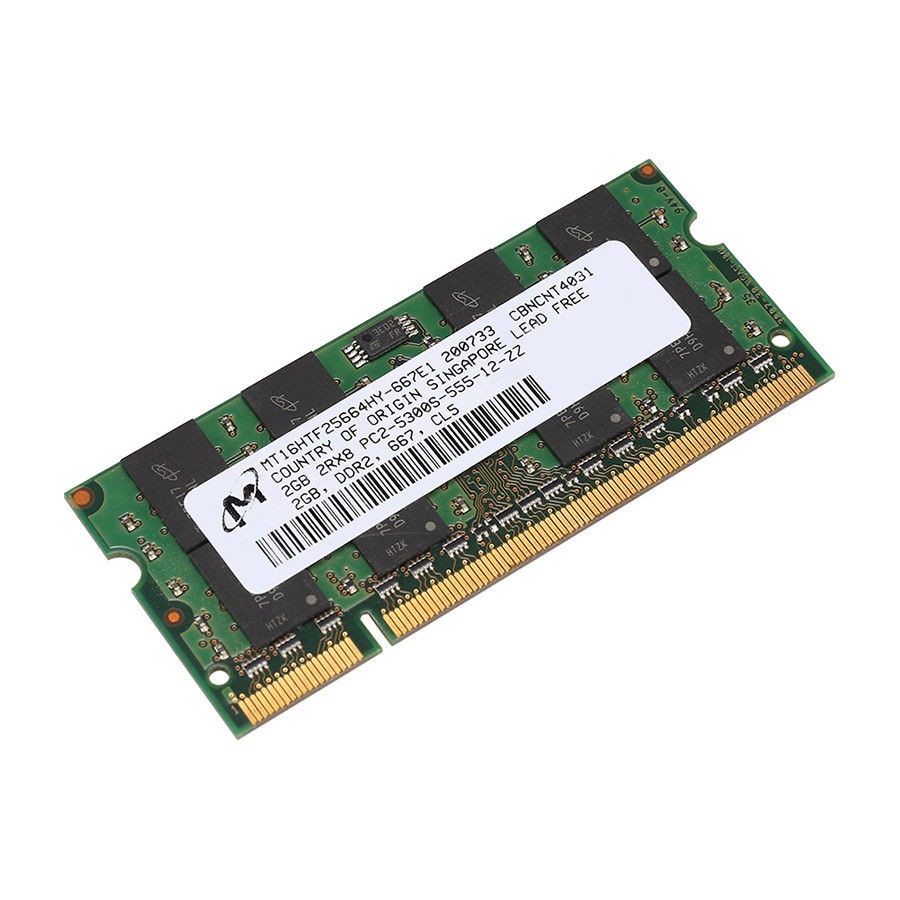 Micron 2GB PC2-5300 DDR2 667MHz Laptop ram SODIMM Notebook Memory Non-ECC  RAM