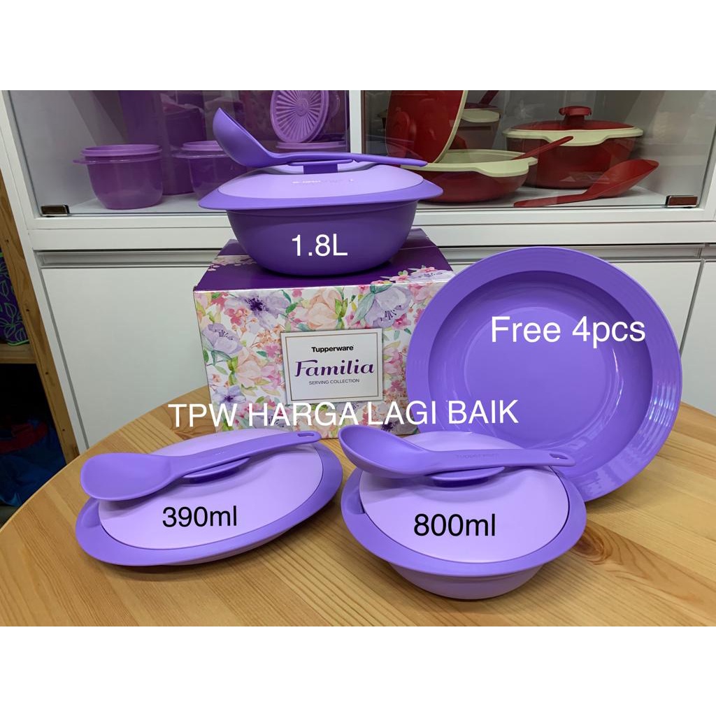 Tupperware Petite Blossom Set (Green, Turquoise, Sweet Berry, Royal Red, Purple Royale/ Familia) / Dinning Set/ Server