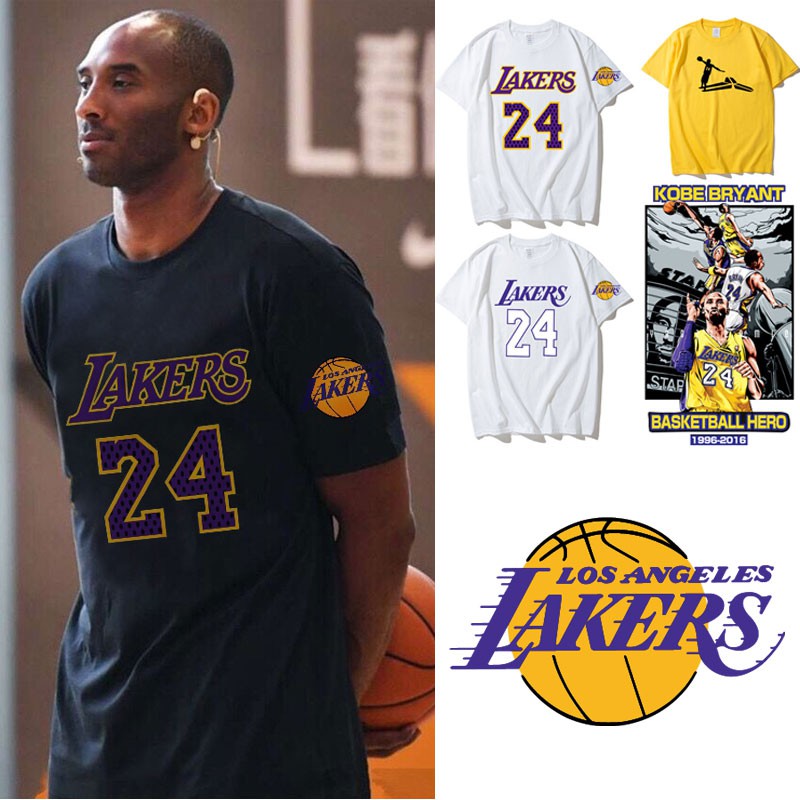 los angeles lakers short sleeve jersey