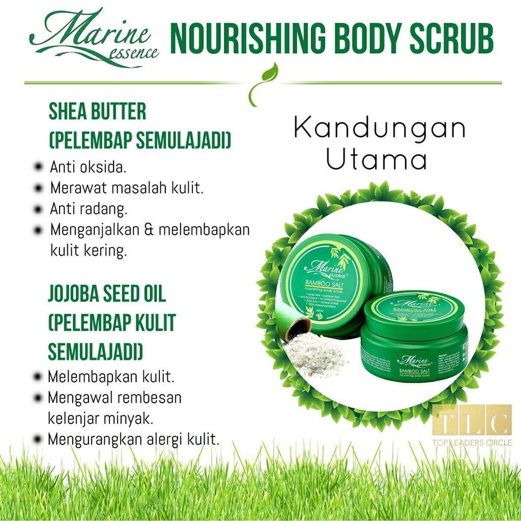 Marine Essence Bamboo Salt Nourishing Body Scrub Shopee Malaysia