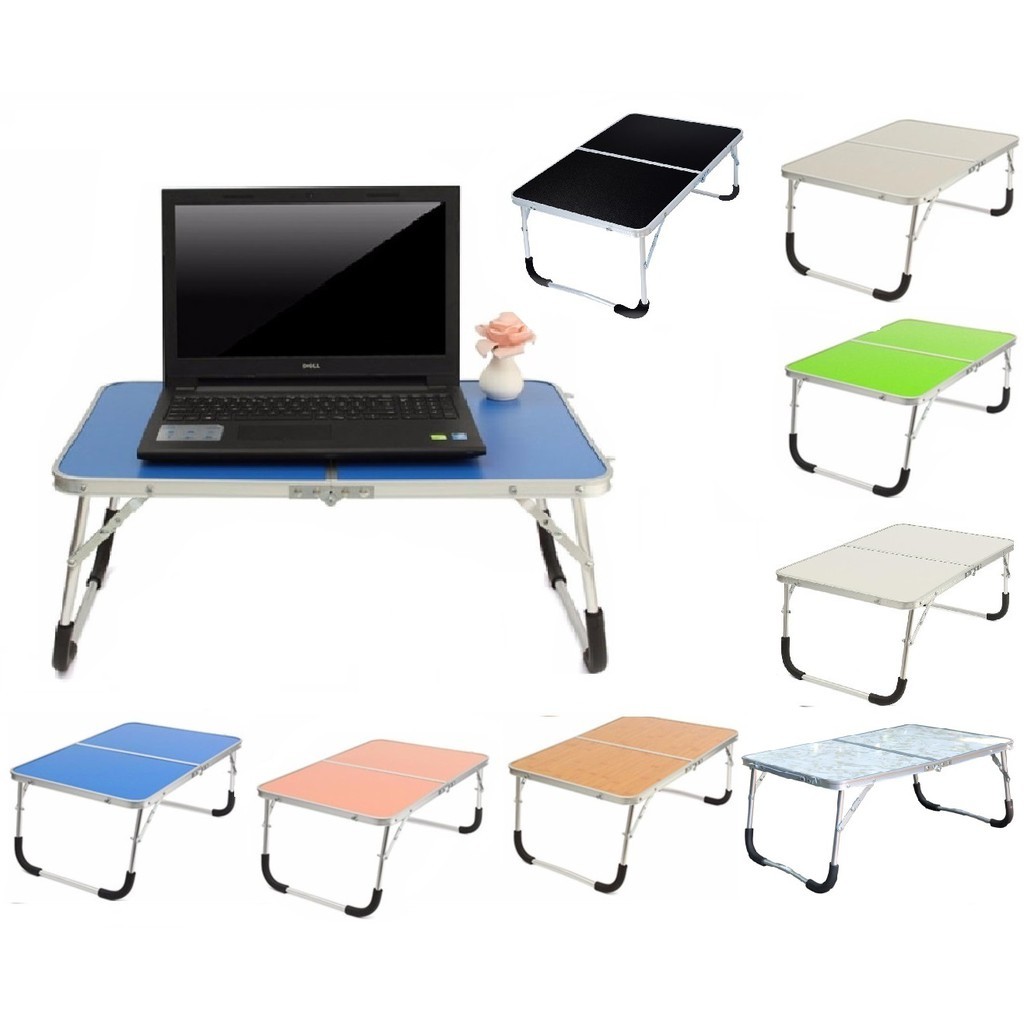 Aluminium Foldable Laptop Desk Portable Folding Computer Table Shopee Malaysia