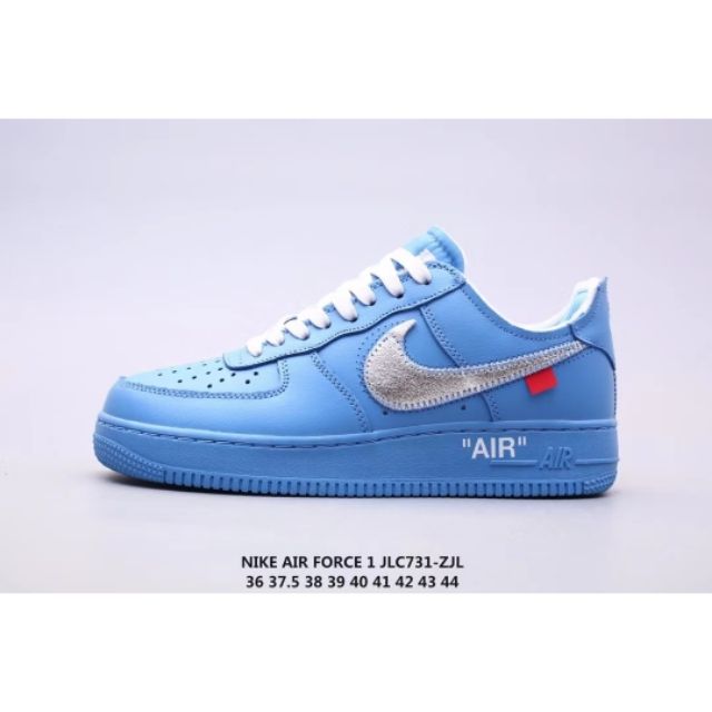 off white blue airforce