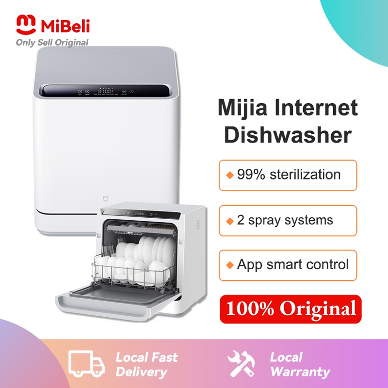 Xiaomi Mijia 4 Sets Smart Desktop Dishwasher Machine Automatic High Temperature Sterilization Dish Washer Machine