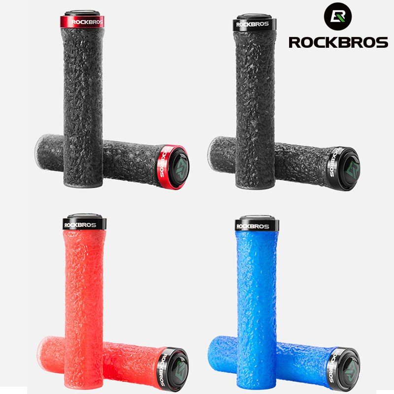 ROCKBROS Silicone Wrap Bicycle Handlebar Grips Lock On For MTB &BMX ...