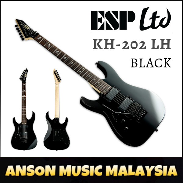 ESP LTD KH202 LH Electric Guitar, Black (KH202 / KH202LH) Shopee