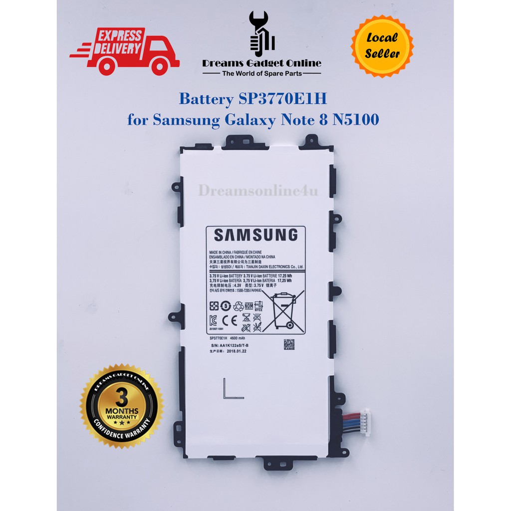 Replacement Battery Sp3770e1h For Samsung Galaxy Note 8 N5100