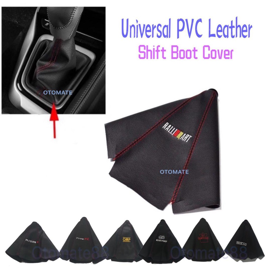 PVC Shift Lever Knob Boot Cover Shift Knob Collars for Sparco Mugen