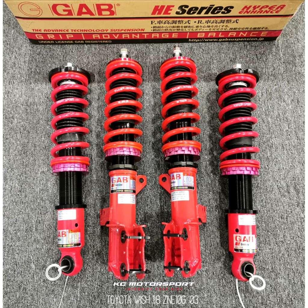 Toyota Wish ZNE10 1.8 20042009 GAB HE Series Adjustable Absorber